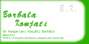 borbala komjati business card