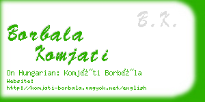 borbala komjati business card